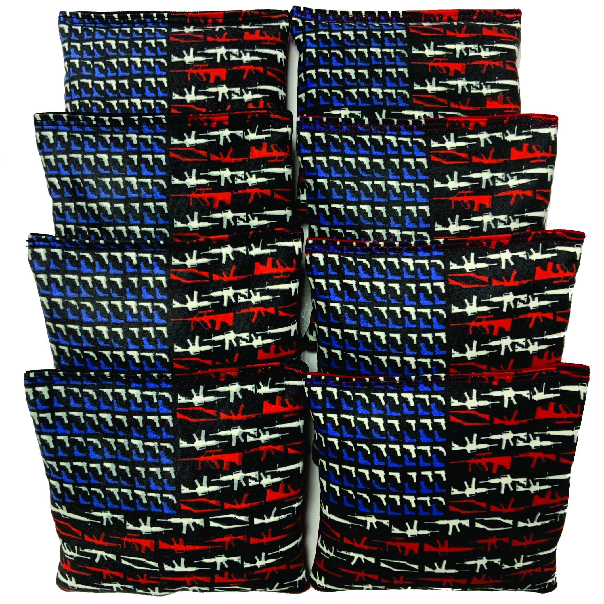 Professional Regulation Cornhole Bags Set of 8 - Tournament Approved Slick & Stick Bean Bags for Cornhole Game by BackYardGamesUSA | Perfect for Backyard Parties, Tailgating & Outdoor Events
