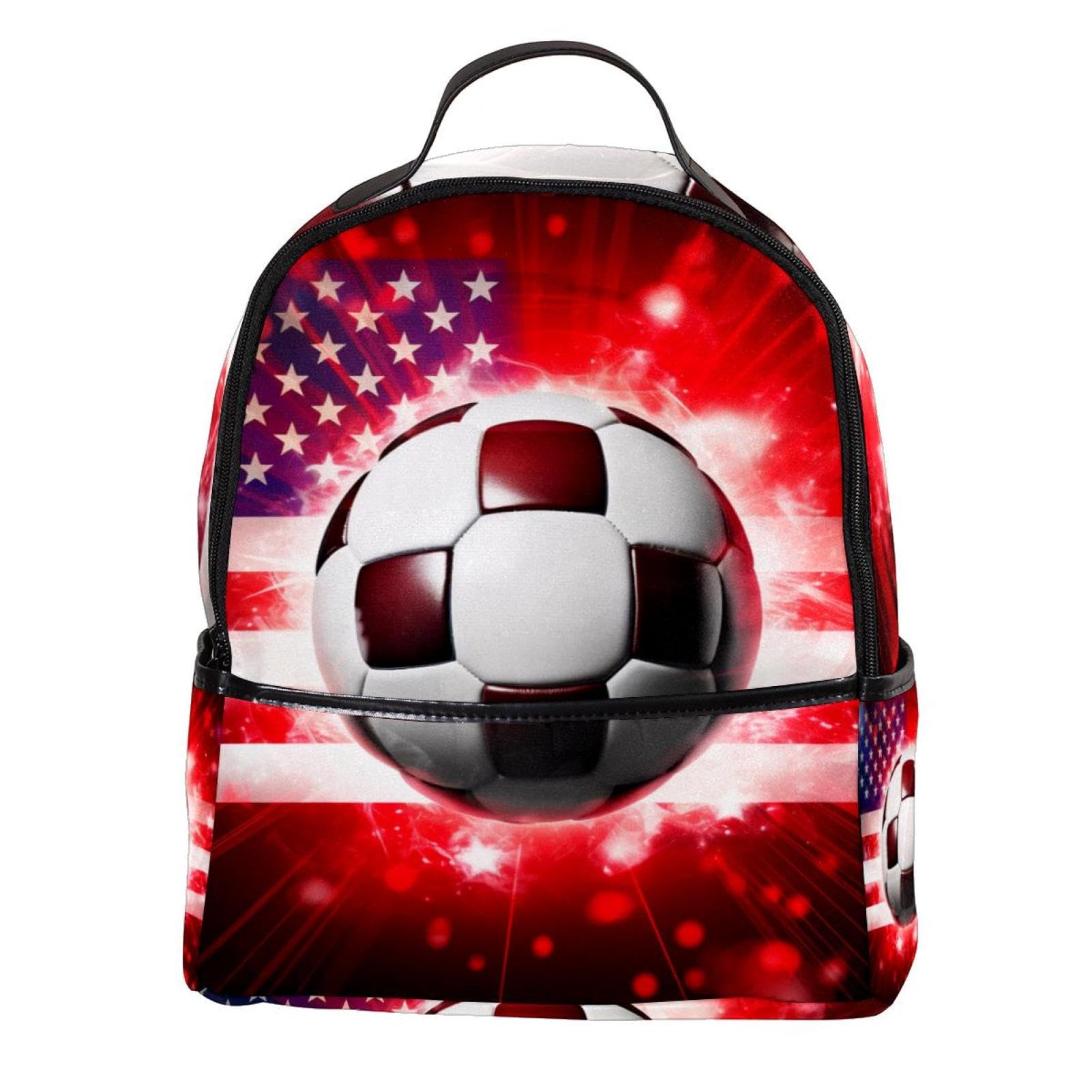 Best Travel Backpacks for Women & Men - Durable American Flag Football Design Backpack for Hiking, School & Outdoor Adventures