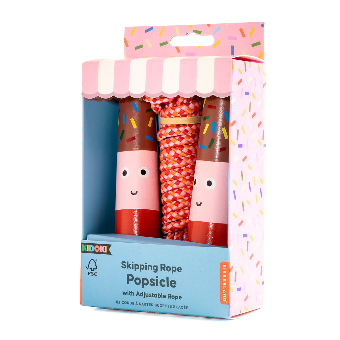 Kidoki Popsicle-Themed Jump Rope for Kids - Fun Colorful Skipping Rope for Outdoor Play, Exercise, and Backyard Games