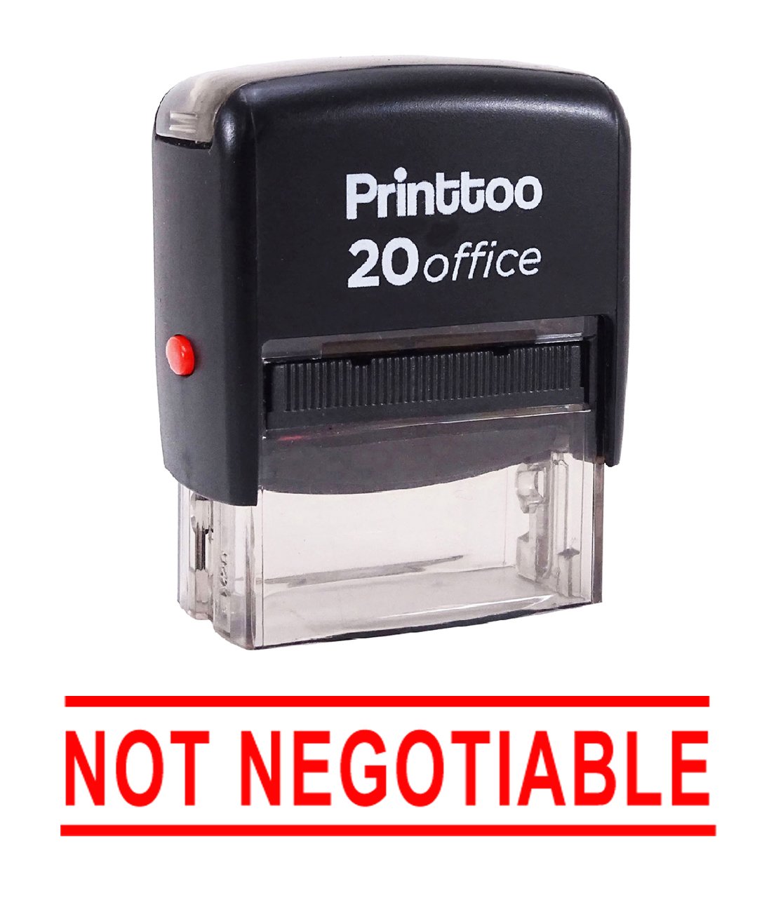 Custom Self-Inking Rubber Stamp - 'NOT NEGOTIABLE' Office Stamp for Documents, Checks & Business Stationery | Red Ink | Perfect for Banks, Accounting & Legal Offices