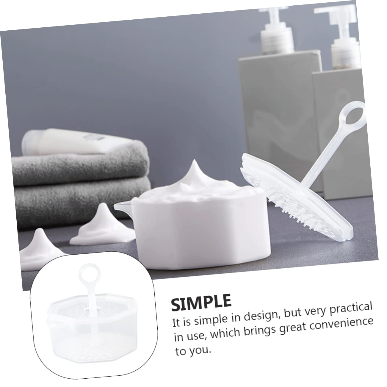 2 Sets Durable Foam Maker for Face Wash - Rich Cream Bubbler & Foamer Cup for Skincare - Korean Style White PP Foam Maker for Gentle Cleansing & Spa at Home