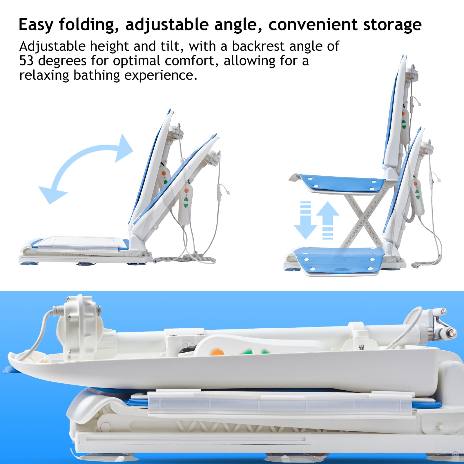 Electric Lift Chair for Elderly & Patients - Power Recliner Assist Device with Remote Control for Fall Recovery & Mobility - Shower Safety Chair for Women & Seniors - Ideal for Home Care, Rehabilitation & Daily Living Assistance