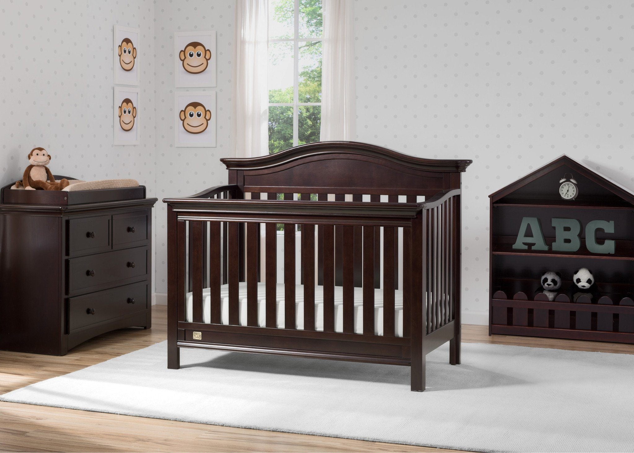 Banbury 4-in-1 Convertible Baby Crib - Toddler Bed, Daybed & Full-Size Bed - Safe Nursery Furniture for Newborns to Teens - Perfect for Bedrooms, Daycare & Guest Rooms
