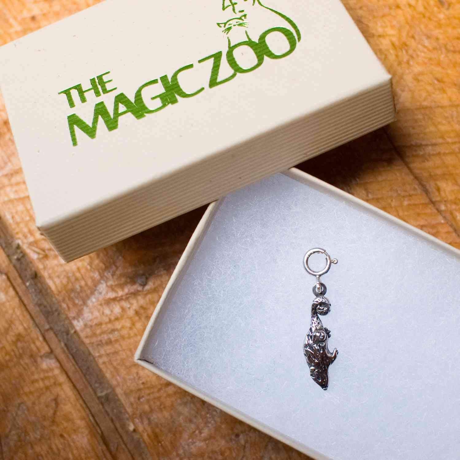 Handmade Sterling Silver Possum Charm for Bracelets - Unique Opossum Jewelry Gift for Women - USA Crafted - Perfect for Animal Lovers & Nature-Inspired Jewelry Collections