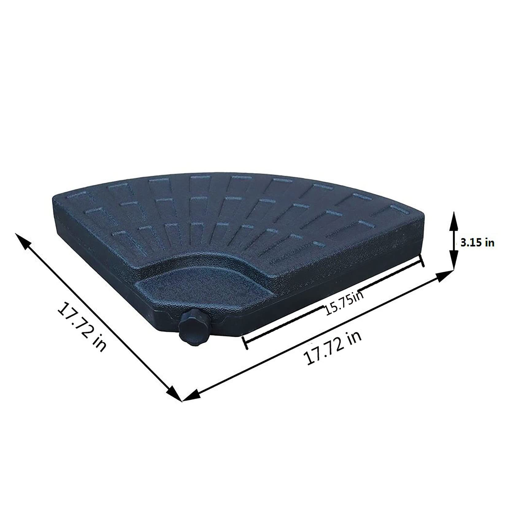 Heavy Duty Outdoor Cantilever Offset Patio Umbrella Base Stand - Holds Up to 115 Lb, Easy Fill with Water or Sand, Universal Round Design for All Cross Parasols | Perfect for Poolside, Garden, Patio, and Backyard Relaxation