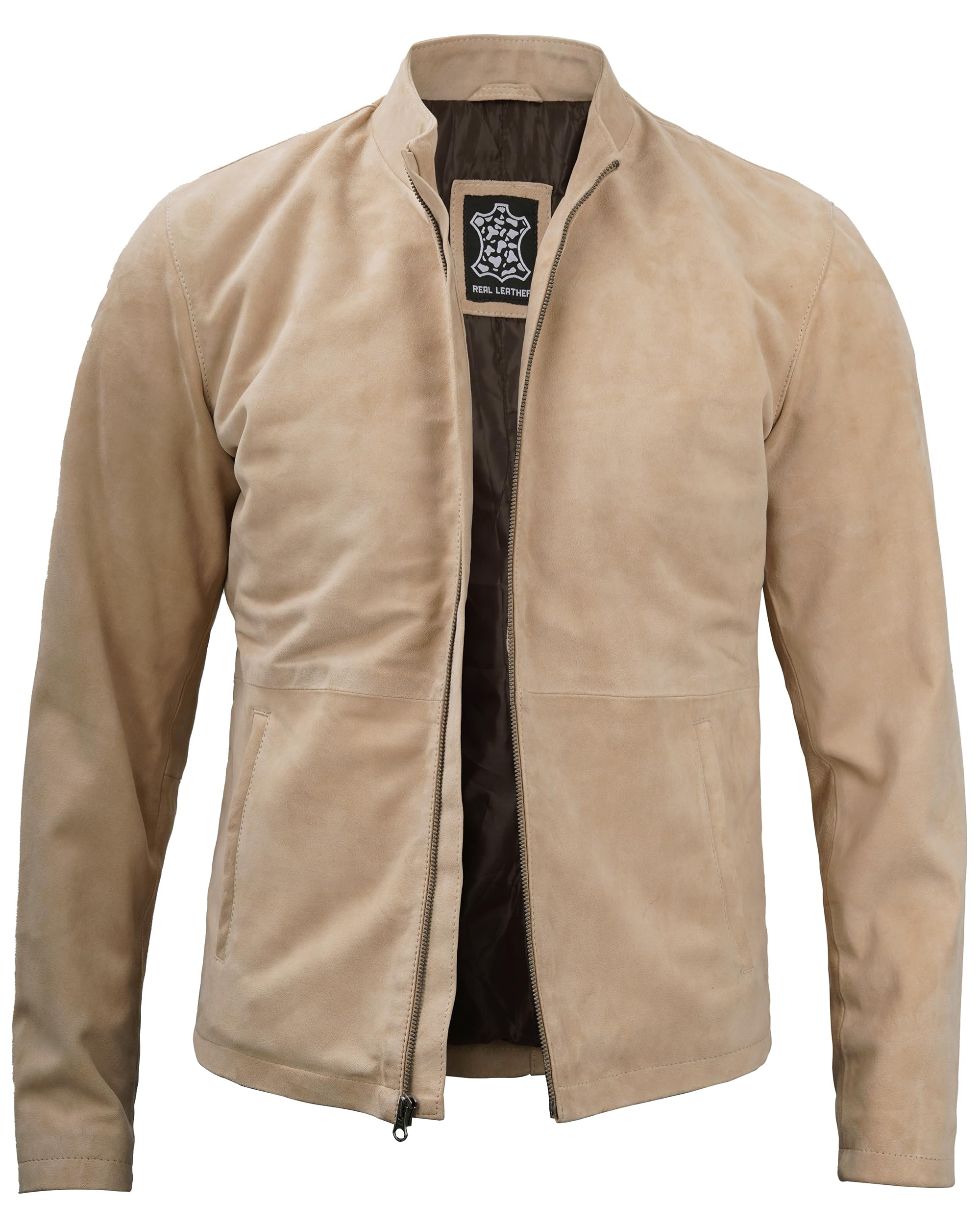 Blingsoul Men's Brown Suede Jacket & Black Lambskin Leather Jacket - Premium Real Leather Coats for Men | Casual Wear, Date Night, Fall & Winter Fashion