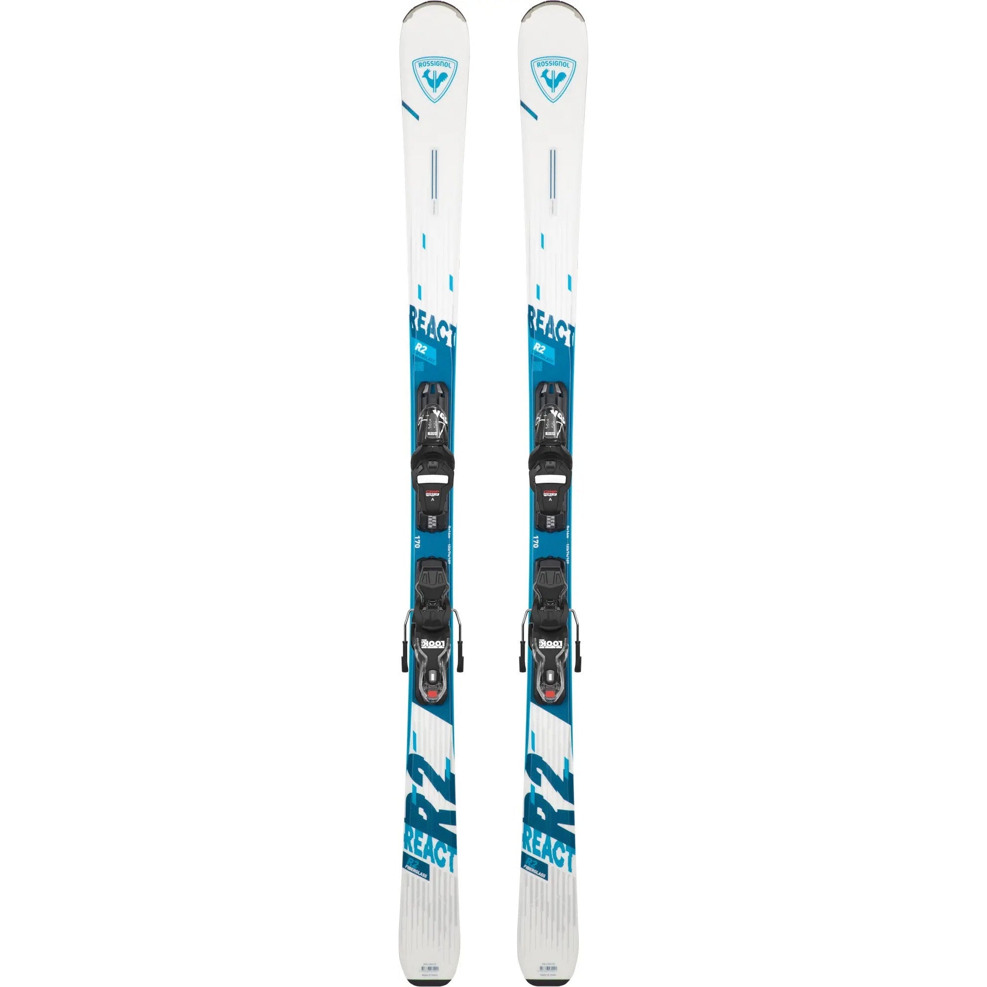 Rossignol 2023 REACT 2 All-Mountain Skis with XP10 Bindings - Perfect for Powder, Groomers & Freeride Skiing