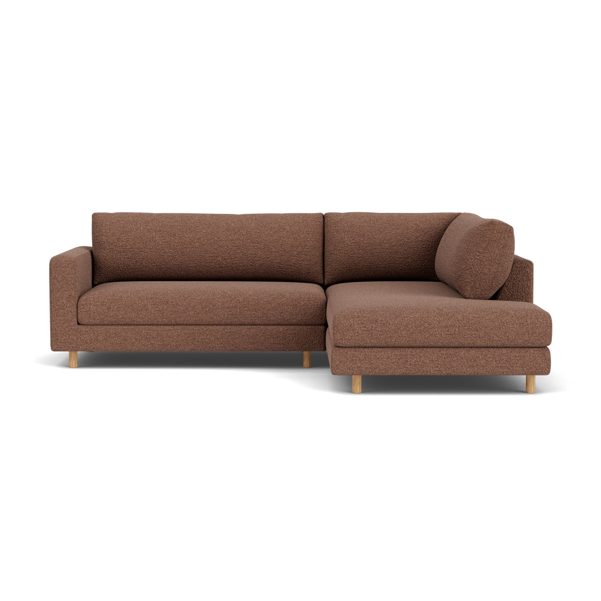 Douglas Boucle Right Corner Sofa - Modern L-Shaped Sectional Couch for Living Room, Lounge & Small Spaces - Soft Upholstered Fabric, Comfortable Seating for Home & Office