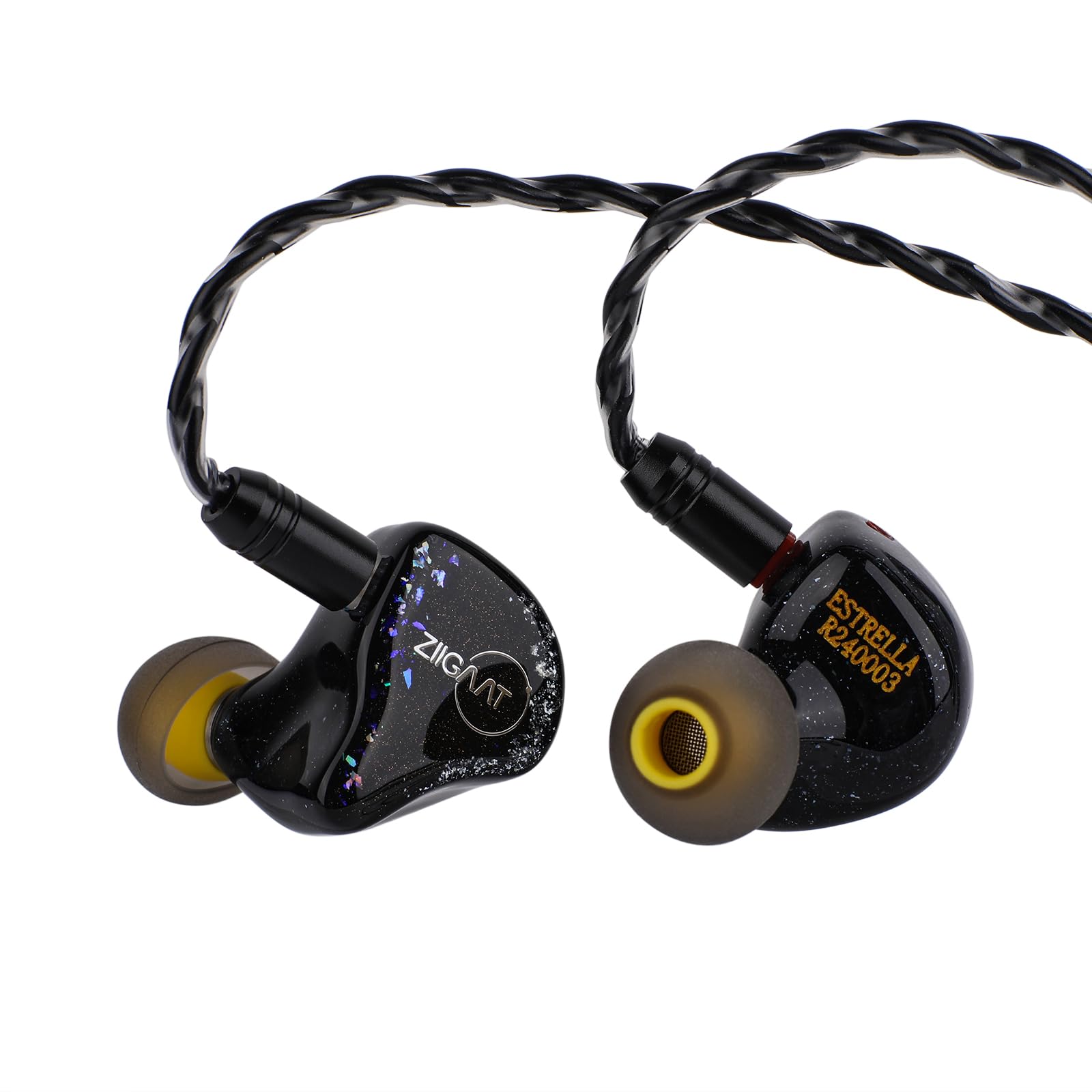 Linsoul ZiiGaat x Jay’s Audio Estrella 2DD x 4BA Hybrid Driver Wired IEM Earbuds - High-Fidelity In-Ear Monitors for Audiophiles, Musicians & Gamers with 3-Way Crossover Tuning | Perfect for Studio Recording, Live Performances & Competitive Gaming
