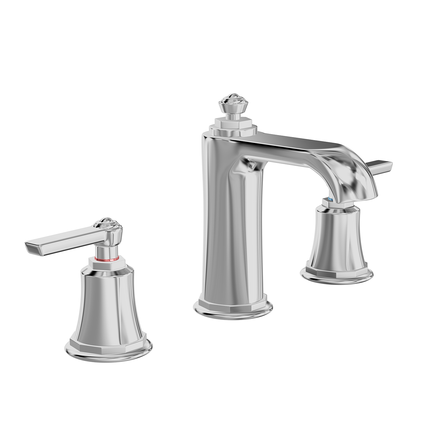 DAX 8259AC CR Two Handle Bathroom Sink Faucet - Solid Brass Construction, Chrome Finish, 3 9/16