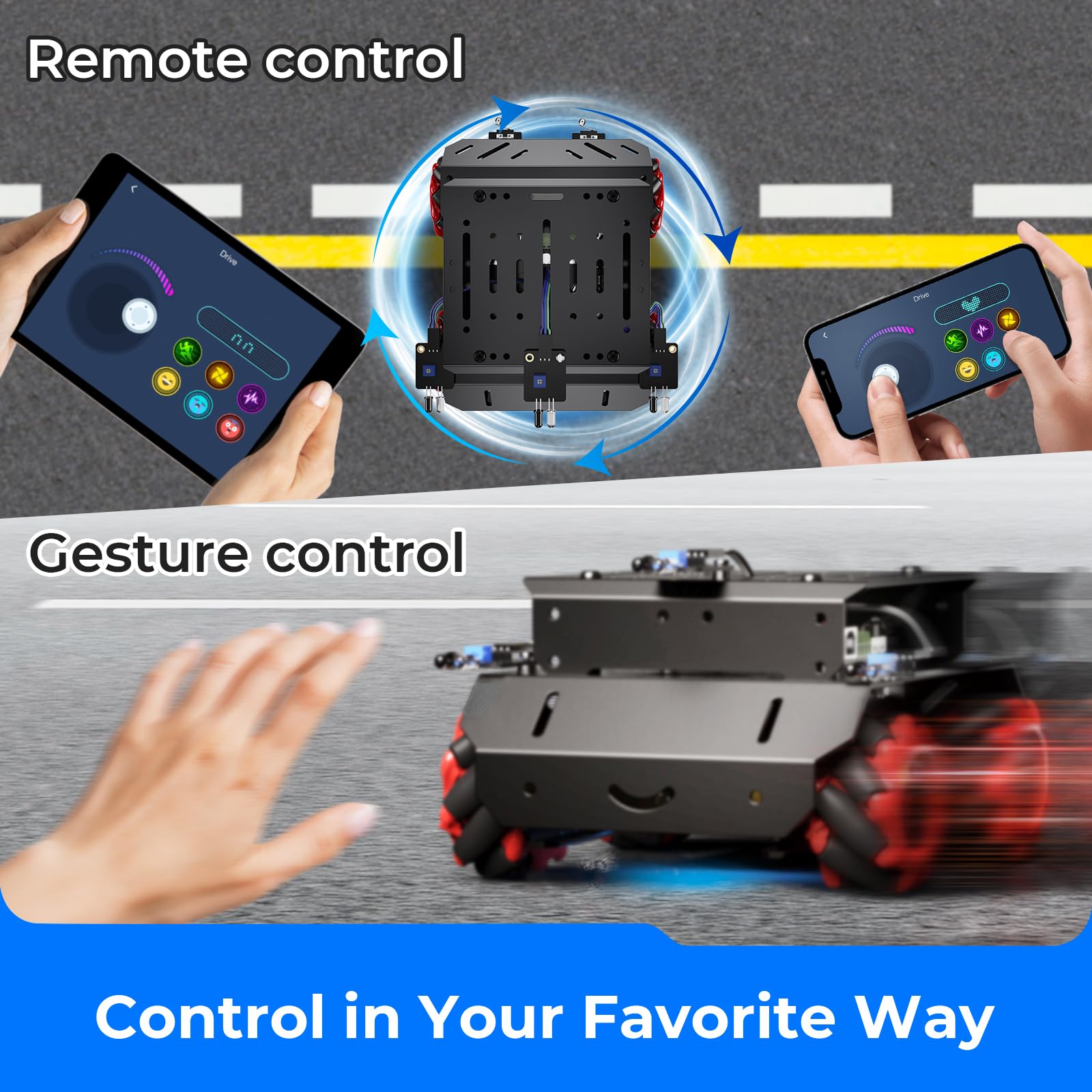 Makeblock mBot Mega Programmable Robot Kit with Mecanum Wheels - Compatible with Arduino IDE & Raspberry Pi | STEM Learning Robotics Kit for Teens & Adults | Perfect for Coding, Electronics & DIY Robotics Projects | Great Gift for STEM Education & Home Learning