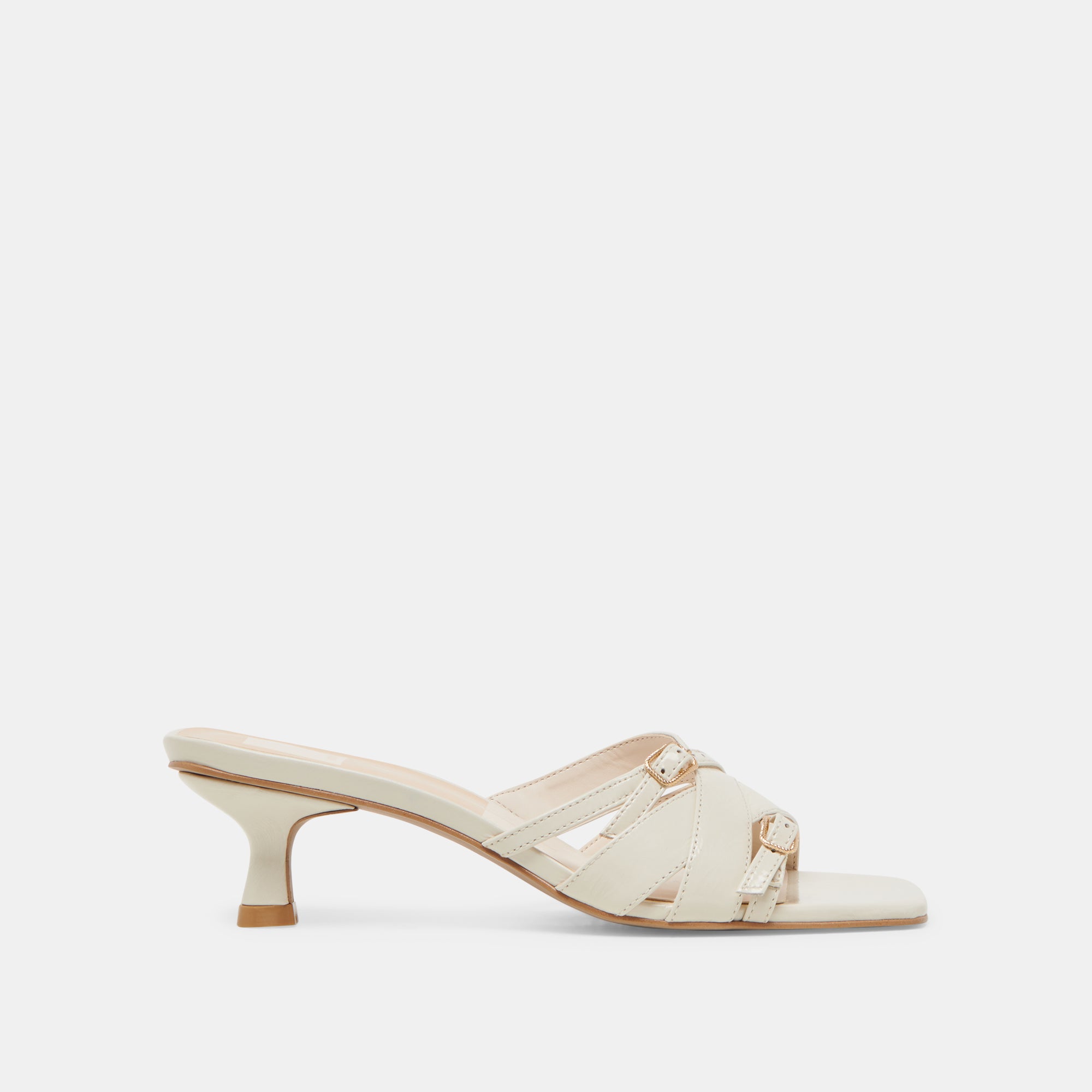 BRYANT Women's Ivory Crinkle Patent Leather High Heels - Elegant Dress Shoes for Weddings, Parties & Office Wear