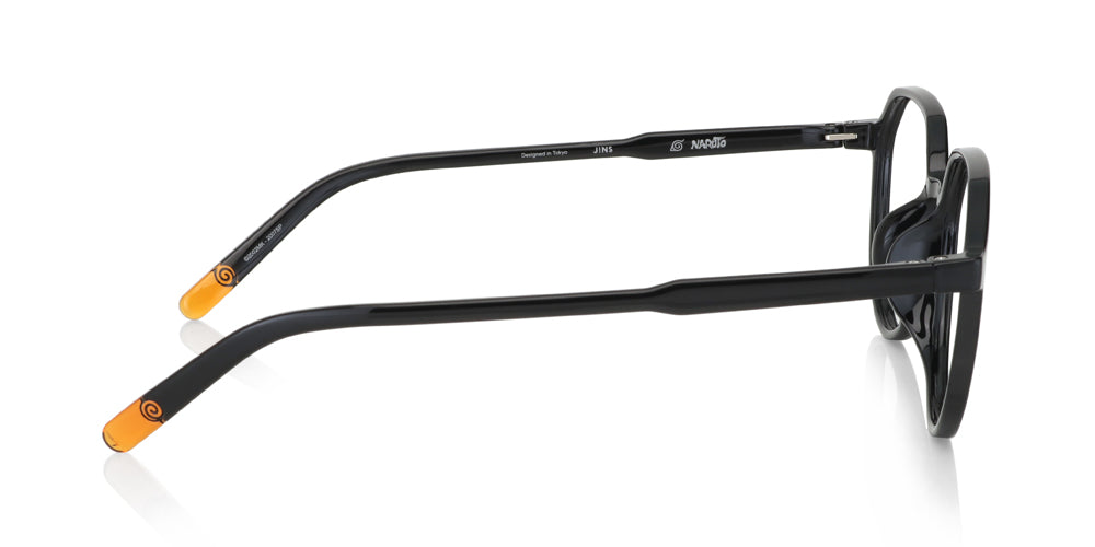 JINS x NARUTO NARUTO Model2 Black Anime Glasses - Stylish Eyewear for Naruto Fans, Cosplay & Everyday Wear