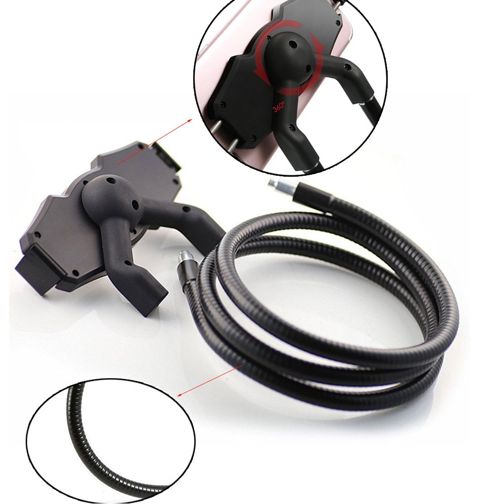 Hands-Free Phone Holder - Adjustable Gooseneck Mount for iPhone, Samsung, iPad - Perfect for Bed, Office & Travel