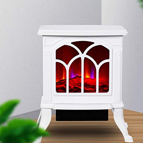 Wall-Mounted Electric Fireplace Heater with Realistic Wood Stove Design - Overheat Protection & Energy Efficient Indoor Heating for Living Room, Bedroom & Office