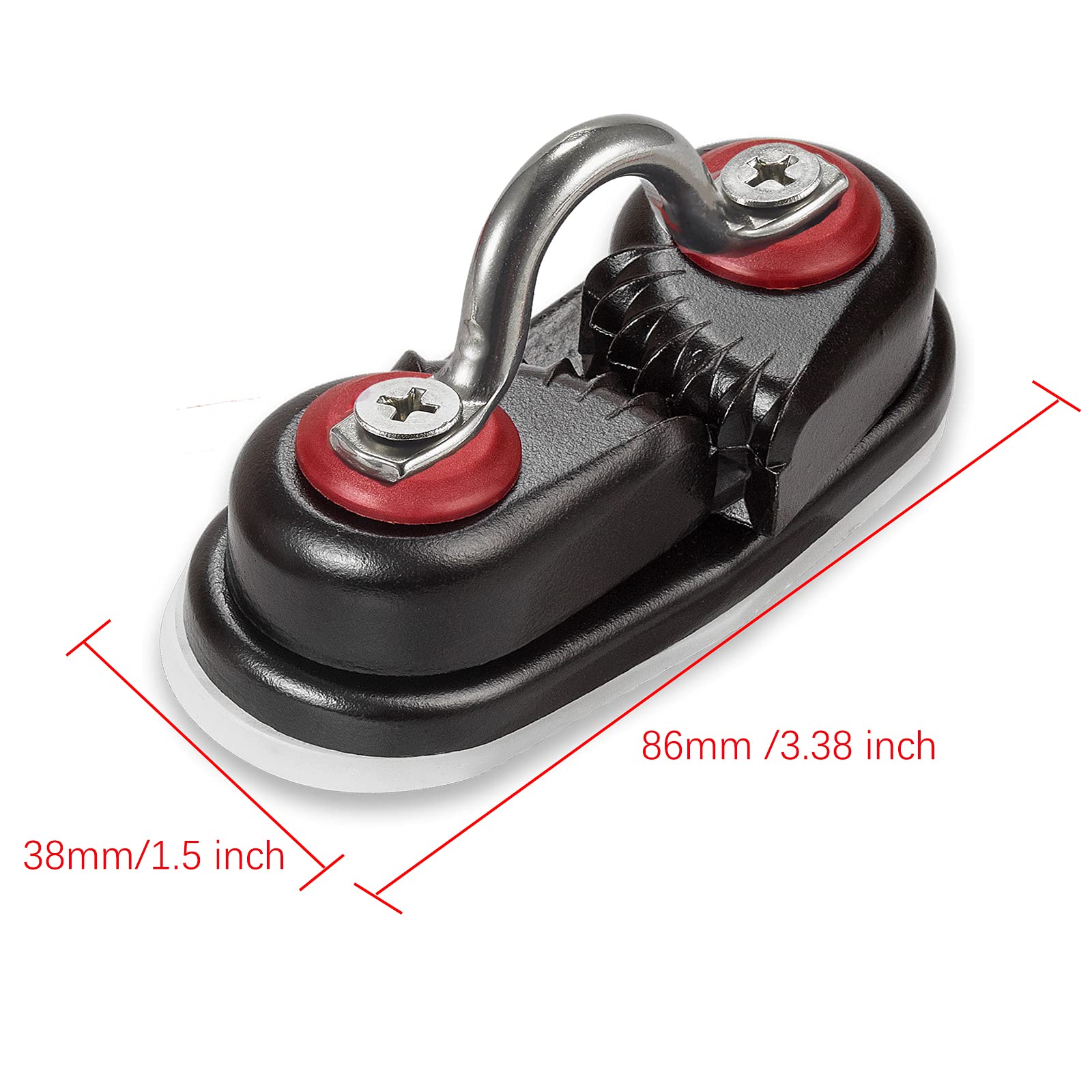 Premium Marine Boat Cam Cleats for Rope - Heavy Duty Ball Bearing Fast Entry Cleats for Sailing, Kayaking & Boating - Fits Rope Sizes Up to 5/8 Inch (2-Pack) - Perfect for Sailboat Rigging, Dock Lines & Water Sports Accessories
