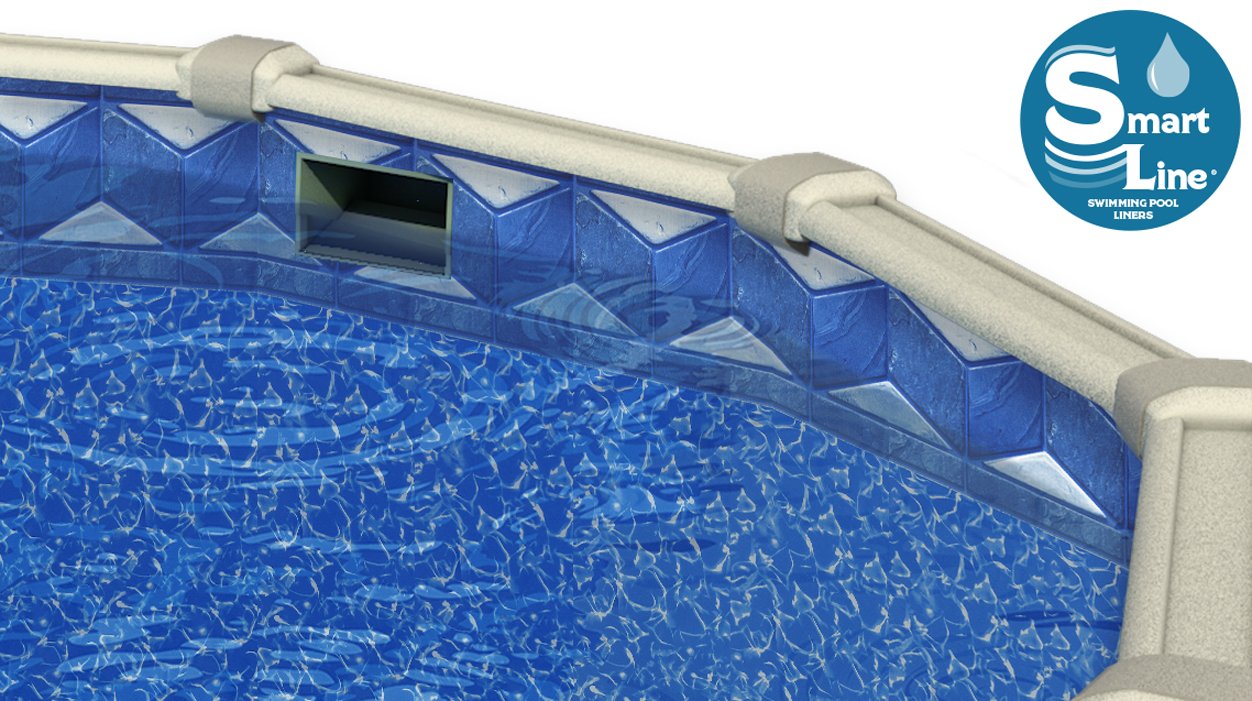 Smartline Tuscan 15-Foot Round Pool Liner | UniBead Style | 52-Inch Wall Height | 20 Gauge Virgin Vinyl | Durable Above-Ground Swimming Pool Liner for Steel Sided Pools | Perfect for Backyard, Family Fun and Summer Relaxation