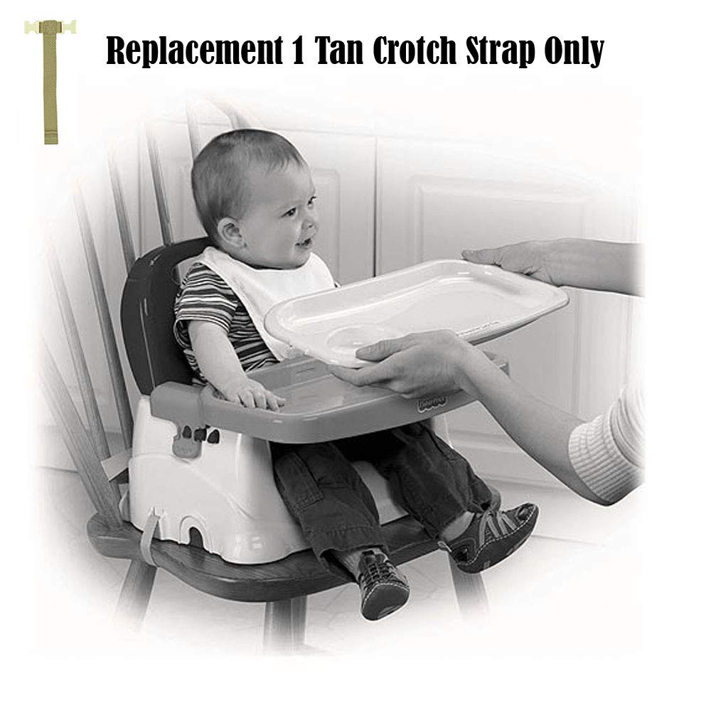 Fisher-Price Healthy Care Booster Seat Replacement Strap P0278 - 1 Crotch Strap in Olive/Tan - Safe & Secure for Toddler Mealtime, Travel & Dining Out