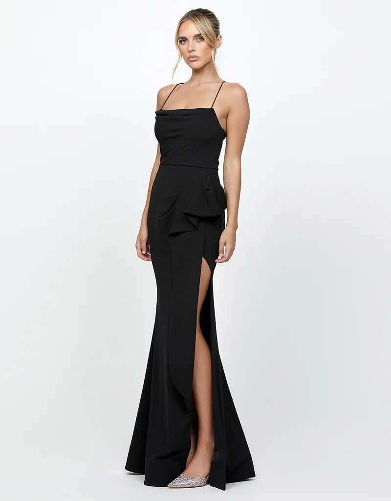 Dixie Strappy Back Gown - Elegant Formal Evening Dress for Prom, Wedding & Special Occasions | Women's Sexy Backless Long Gown with Thin Straps