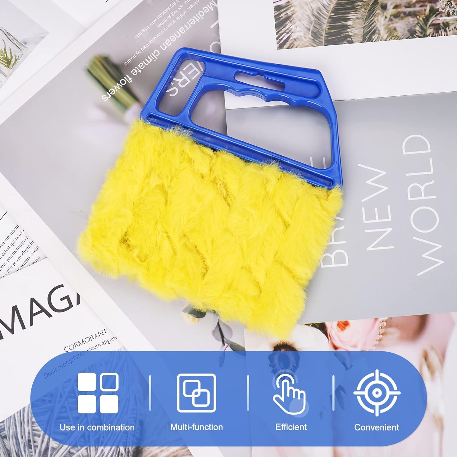 Louver Curtain Cleaning Brush - Detachable Blinds Cleaner for Windows & Vents | Home Dust Removal Tool for Quick Cleaning