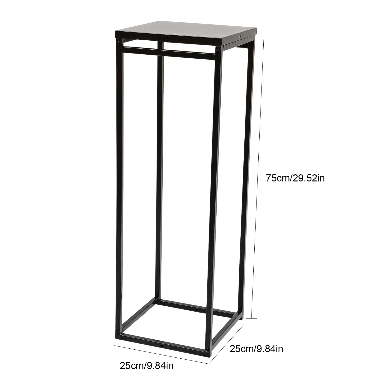 Black Geometric Metal Flower Floor Vase Stand - 29.5in Tall Wedding Centerpiece for Wedding Decor, Party, Restaurant & Hotel - Elegant Flower Display Rack for Home & Event Decoration