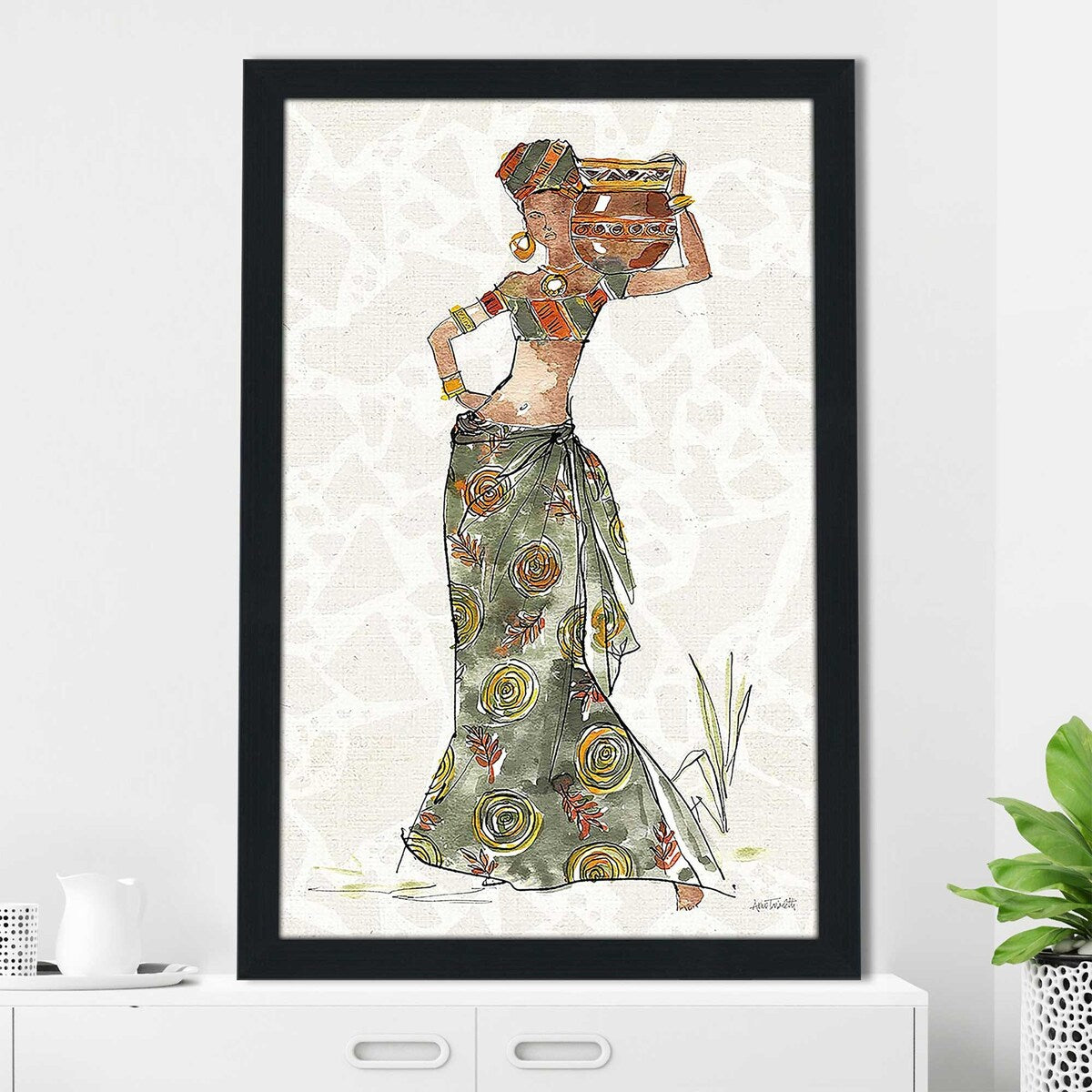 African Flair VIII C by Anne Tavoletti - Vibrant Abstract Art Print on Premium Acrylic Panel - Perfect for Modern Home Decor, Office Wall Art & Unique Gift Ideas