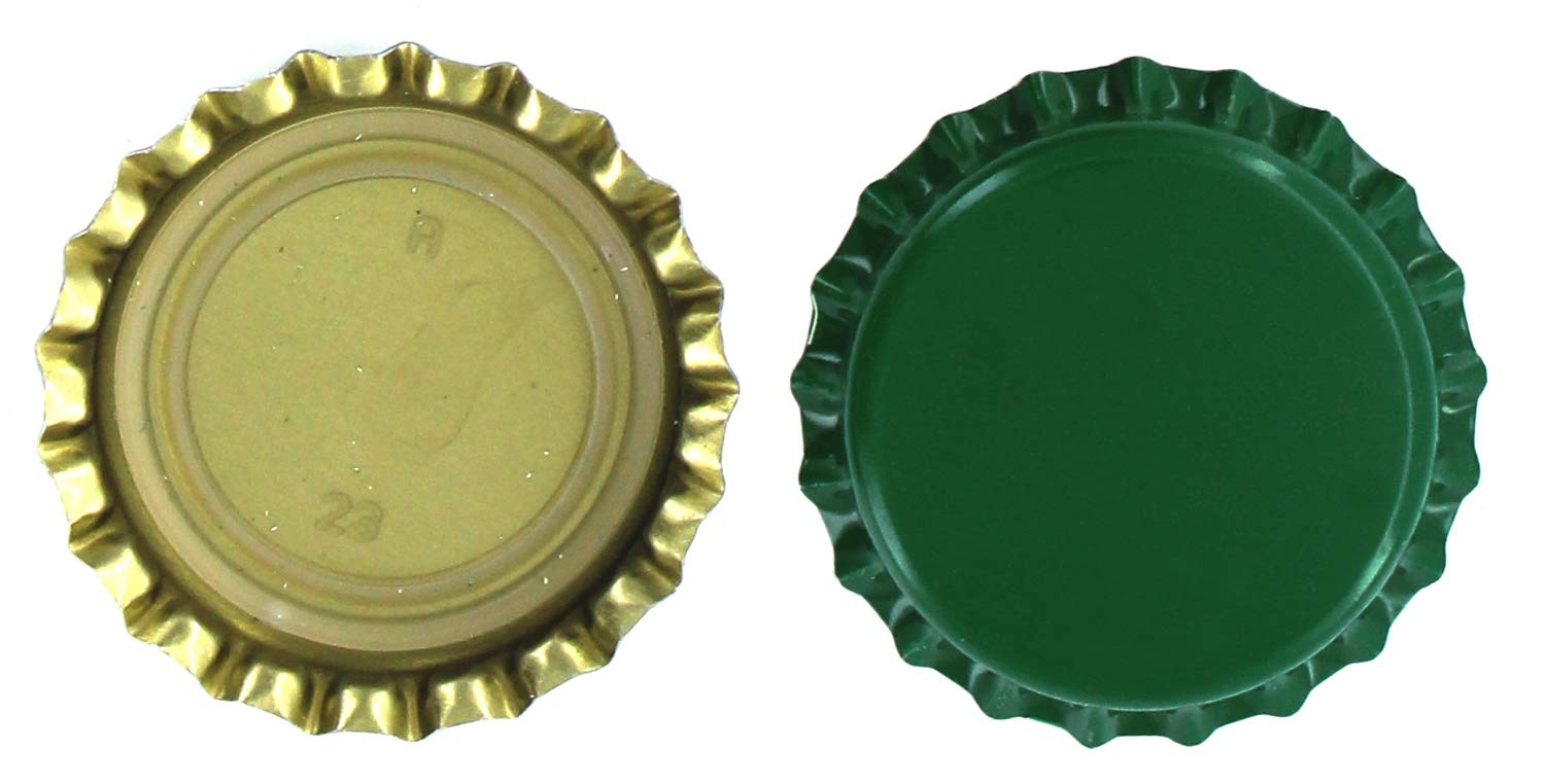 Home Brew Ohio Green Crown Bottle Caps - 100 Count for Beer Bottles, Homebrewing, and Craft Beer Making