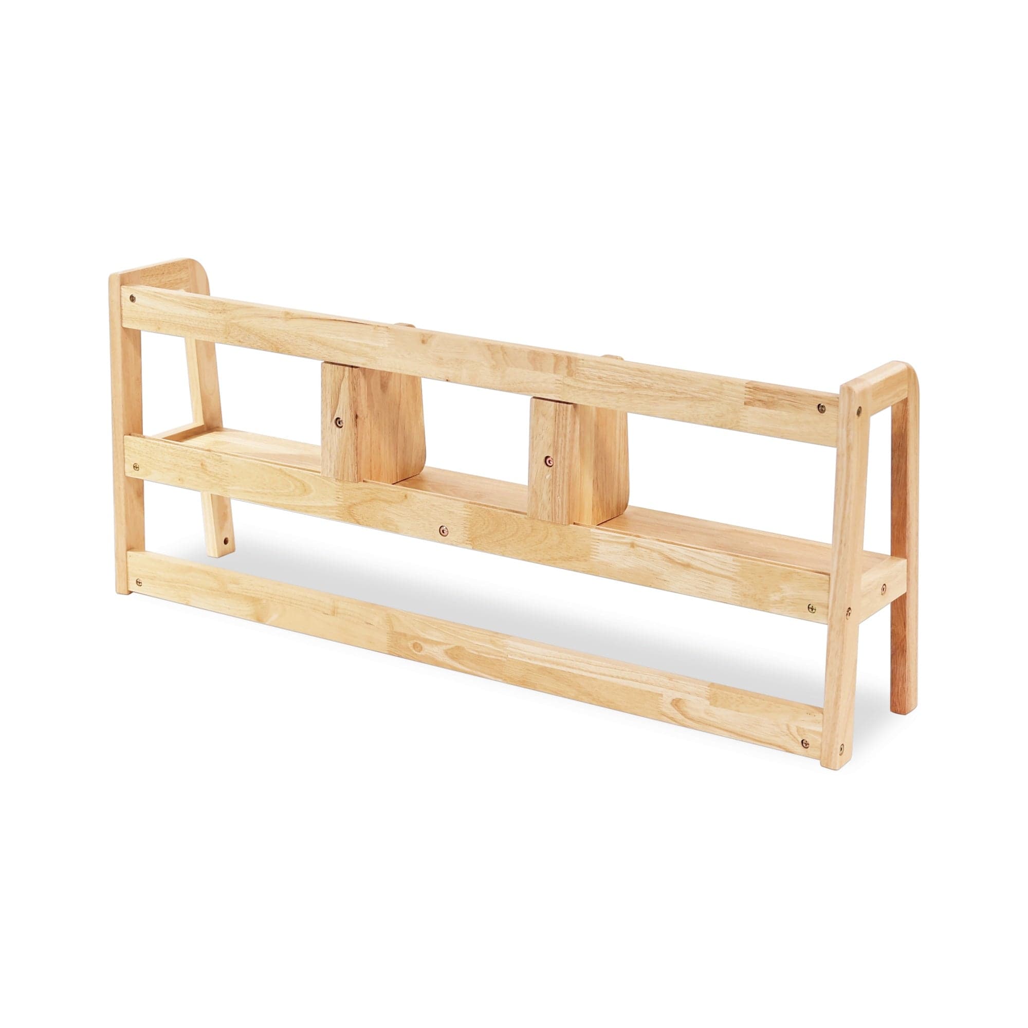 Montessori Solid Wood Desktop Shelf - Natural Wood Organizer for Kids Learning & Play - Perfect for Classroom, Homeschool, and Playroom Storage