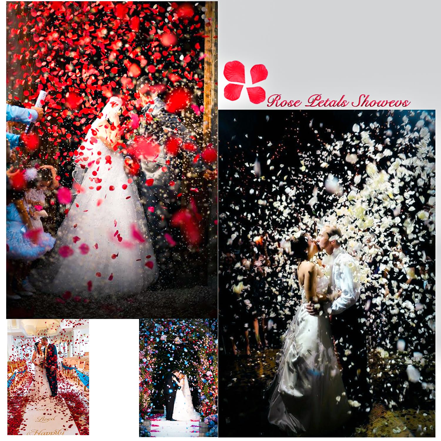 1000Pieces Artificial Silk Rose Petals - Deep Pink Fake Flower Petals for Wedding Decorations, Romantic Proposals, Anniversary Parties & Home Decors | Perfect for Table Scatters, Aisle Walkways & Photo Backdrops