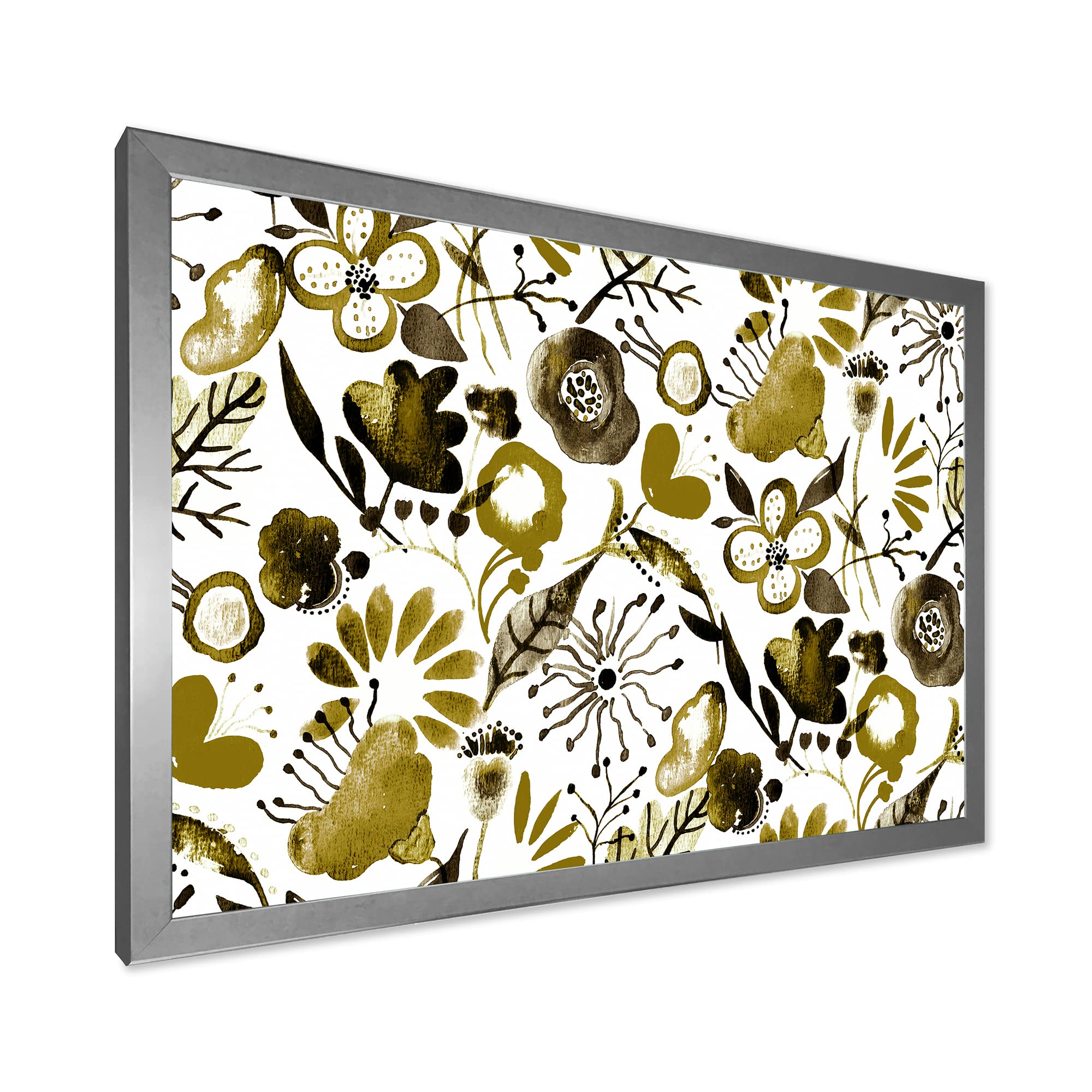 Vibrant Abundance Of Wildflowers II Modern Framed Wall Art - Floral Canvas Painting for Living Room, Bedroom & Office Decor - Perfect Gift for Housewarming & Wedding