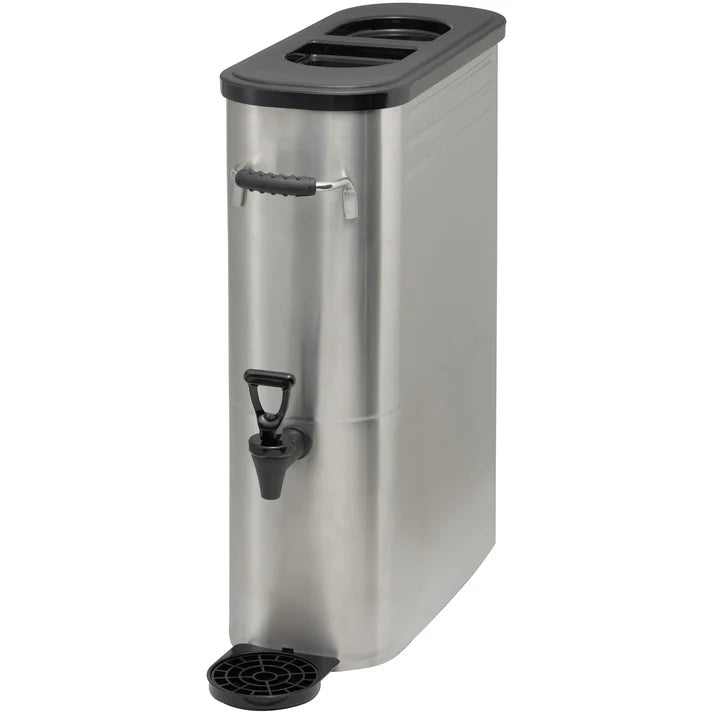 Winco 5 Gallon Slim Iced Tea Dispenser - Stainless Steel Beverage Container with Spigot (SSBD 5) - Perfect for Parties, Restaurants, and Outdoor Events