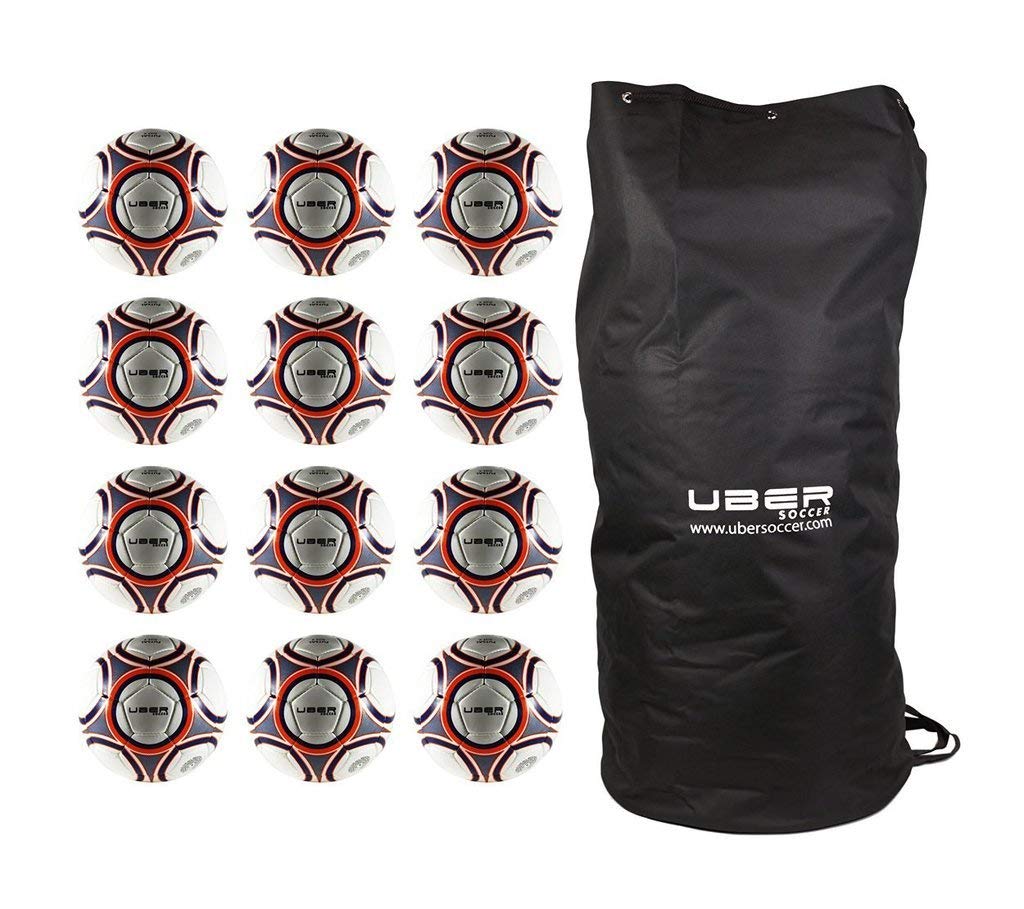 13-Piece Futsal Ball Set - 12 Premium Futsal Balls + 1 Durable Nylon Ball Bag | Perfect for Indoor Soccer Training, Team Sports & School PE Classes