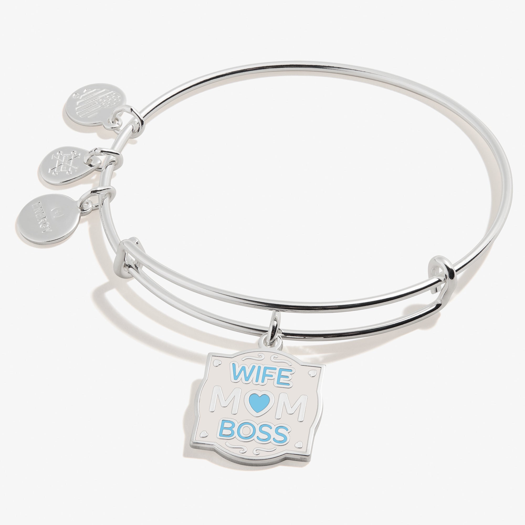 Empowering 'Wife Mom Boss' Charm Bangle Bracelet - Motivational Jewelry for Women, Mothers & Entrepreneurs - Perfect for Gifts, Daily Wear & Special Occasions