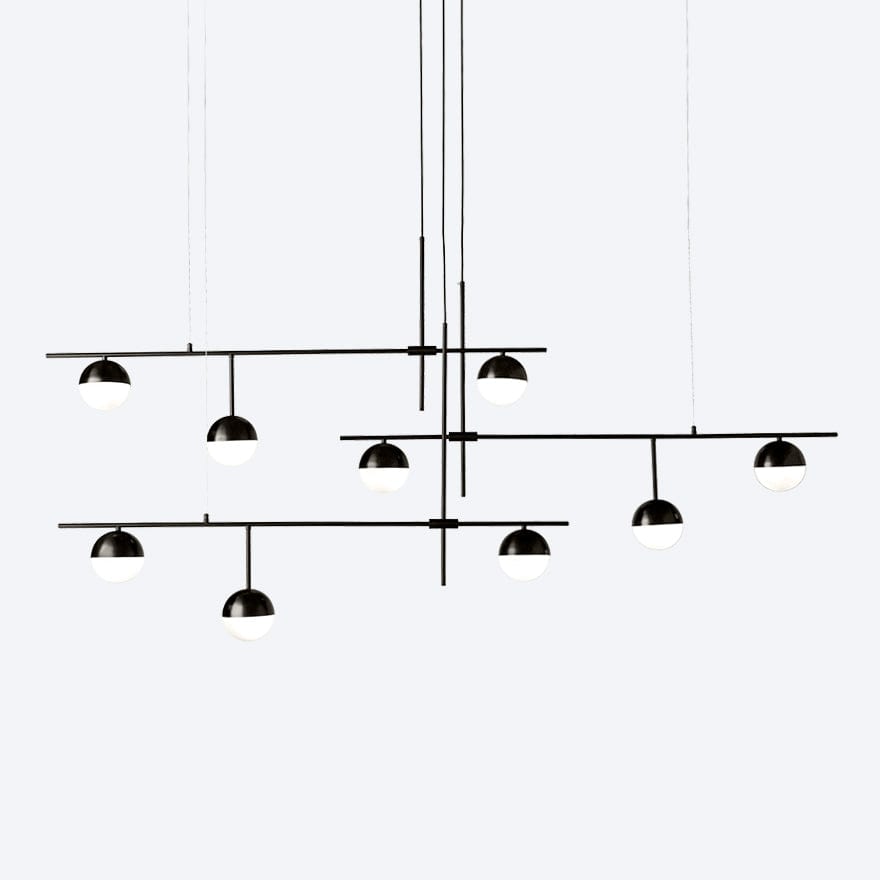 GORGON 200 Modern Pendant Light - Industrial Style Hanging Fixture for Kitchen Island, Dining Room, and Living Room Decor