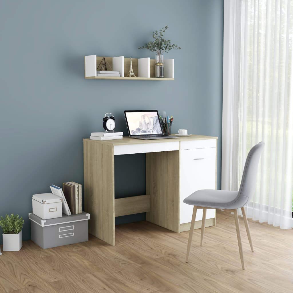 Modern Office Writing Desk with 2 Drawers - 39.4
