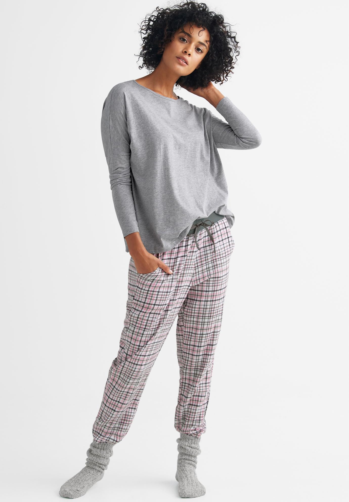Ellos Women's Plus Size Boxy Sleep Tee - Soft & Comfortable Oversized Nightshirt for Lounge & Sleep - Perfect for Relaxing at Home or Travel
