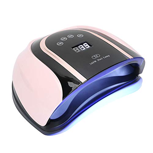 160W LED Nail Lamp - Professional Fast Drying UV/LED Nail Gel Curing Light for Manicures & Pedicures | Salon-Quality Nail Art Tool with Plug-in Base & Intelligent Timer | Perfect for Home, Salon & Professional Nail Tech Use (EU Plug)
