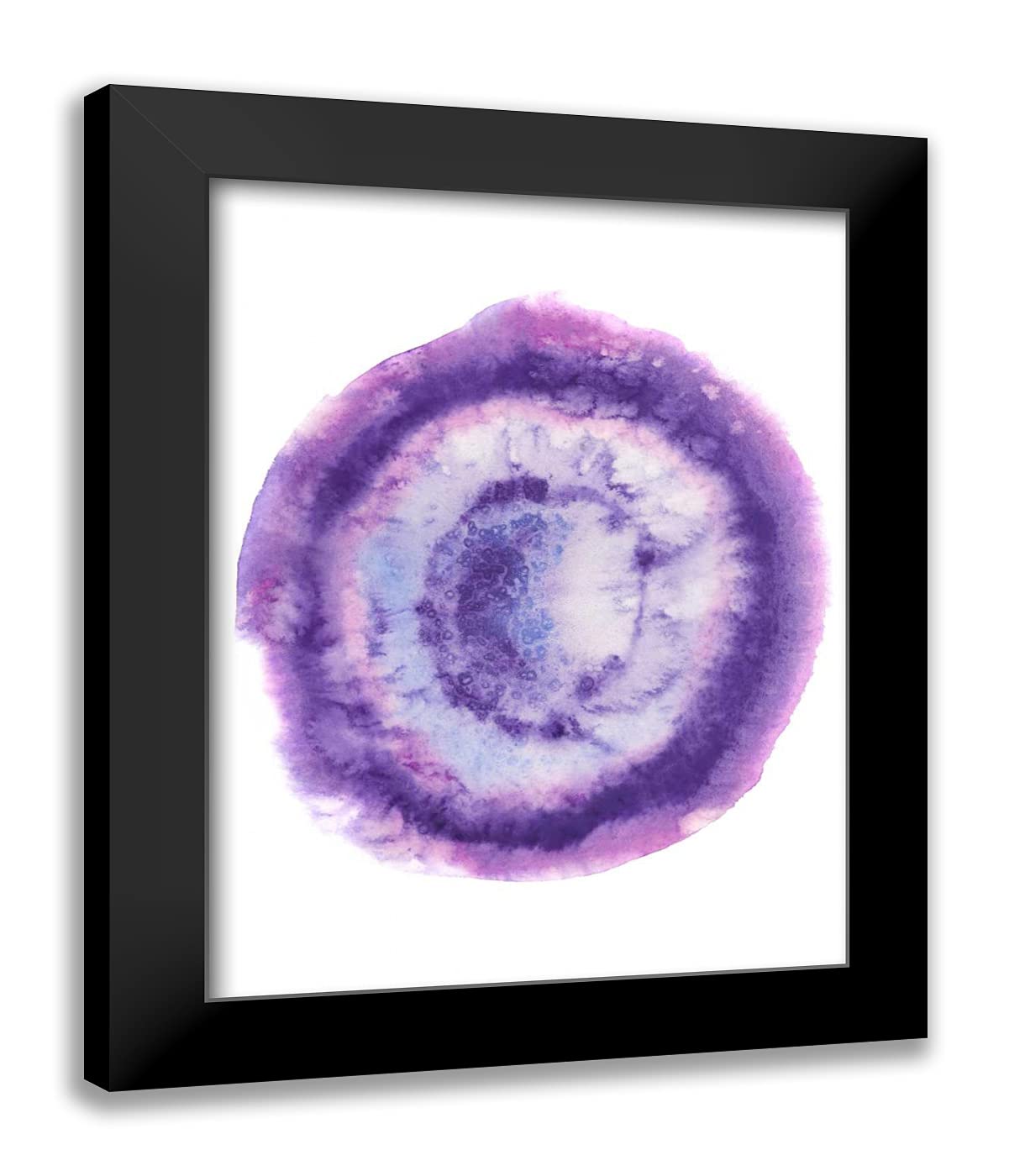 Naomi McCavitt Radiant Geode II - 19x24 Inch Black Modern Framed Wall Art Print | Contemporary Home & Office Decor | Perfect for Living Room, Bedroom or Gallery Wall Display