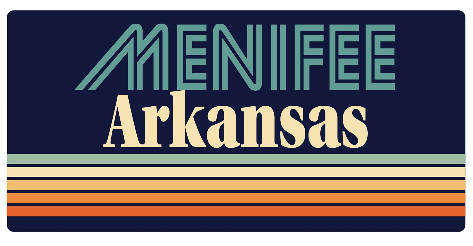 Menifee Arkansas 5 x 2.5-Inch Retro Fridge Magnet - Vintage Souvenir & Collectible for Refrigerators, Lockers & Metal Surfaces - Perfect for Home, Office & Travel Memories