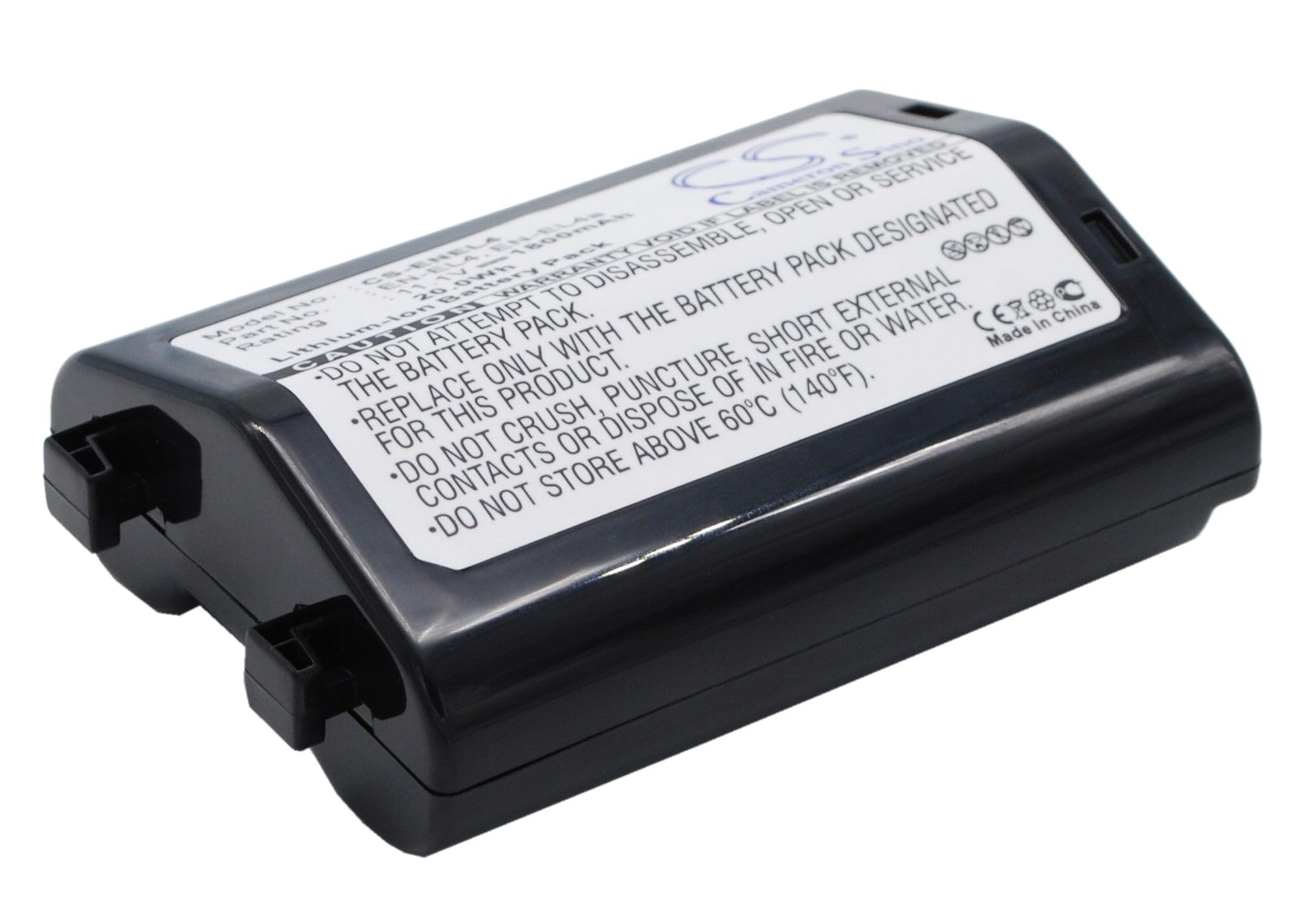 Original Nikon EN-EL4a Battery Replacement Compatible for Nikon D2Hs, D2X, D2Xs, D3, D3S, F6 - High Capacity Li-ion Battery for Professional DSLR Cameras - Perfect for Travel, Photography Sessions, and Outdoor Shooting
