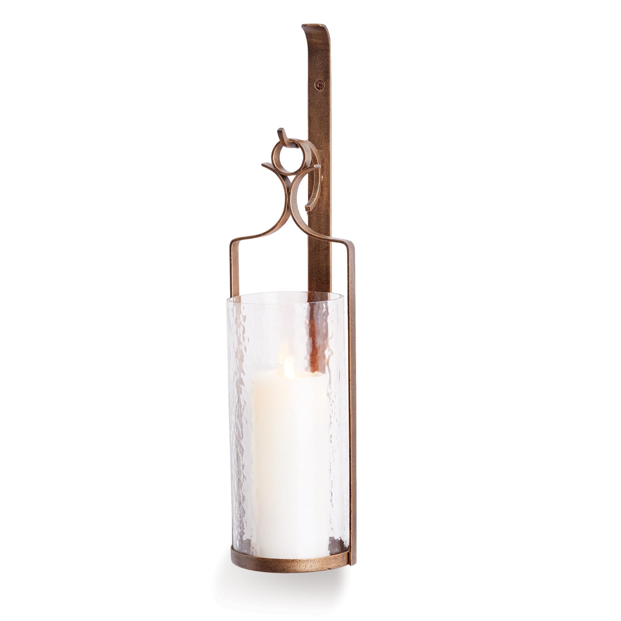 Napa Home & Garden Decker Wall Candle Sconce - Gold Finish Vintage Style Wall Mounted Candle Holder for Living Room, Bedroom, Dining Room & Outdoor Decor