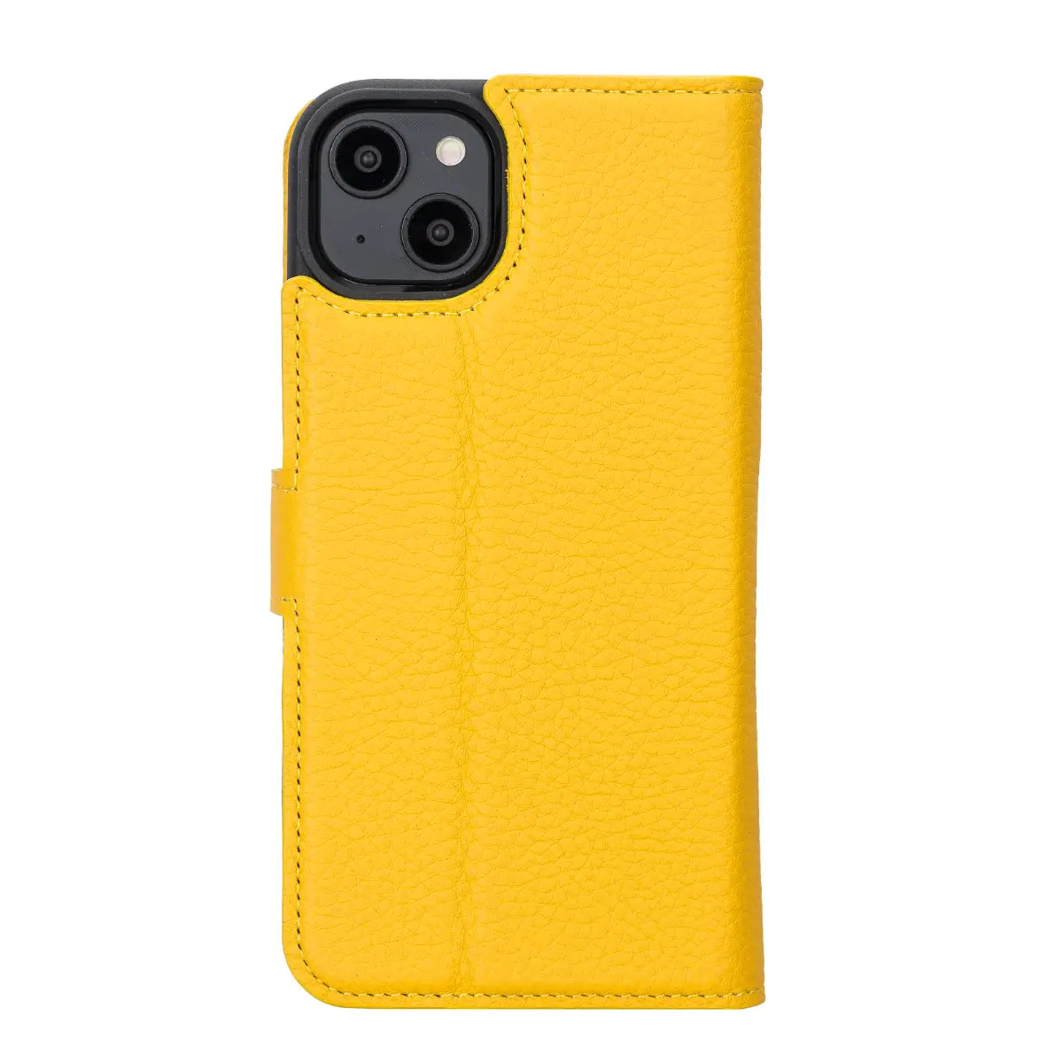 Premium Yellow Leather Wallet Case for iPhone 14 Plus - Slim Protective Cover with Card Slots | Perfect for Everyday Use, Travel & Business