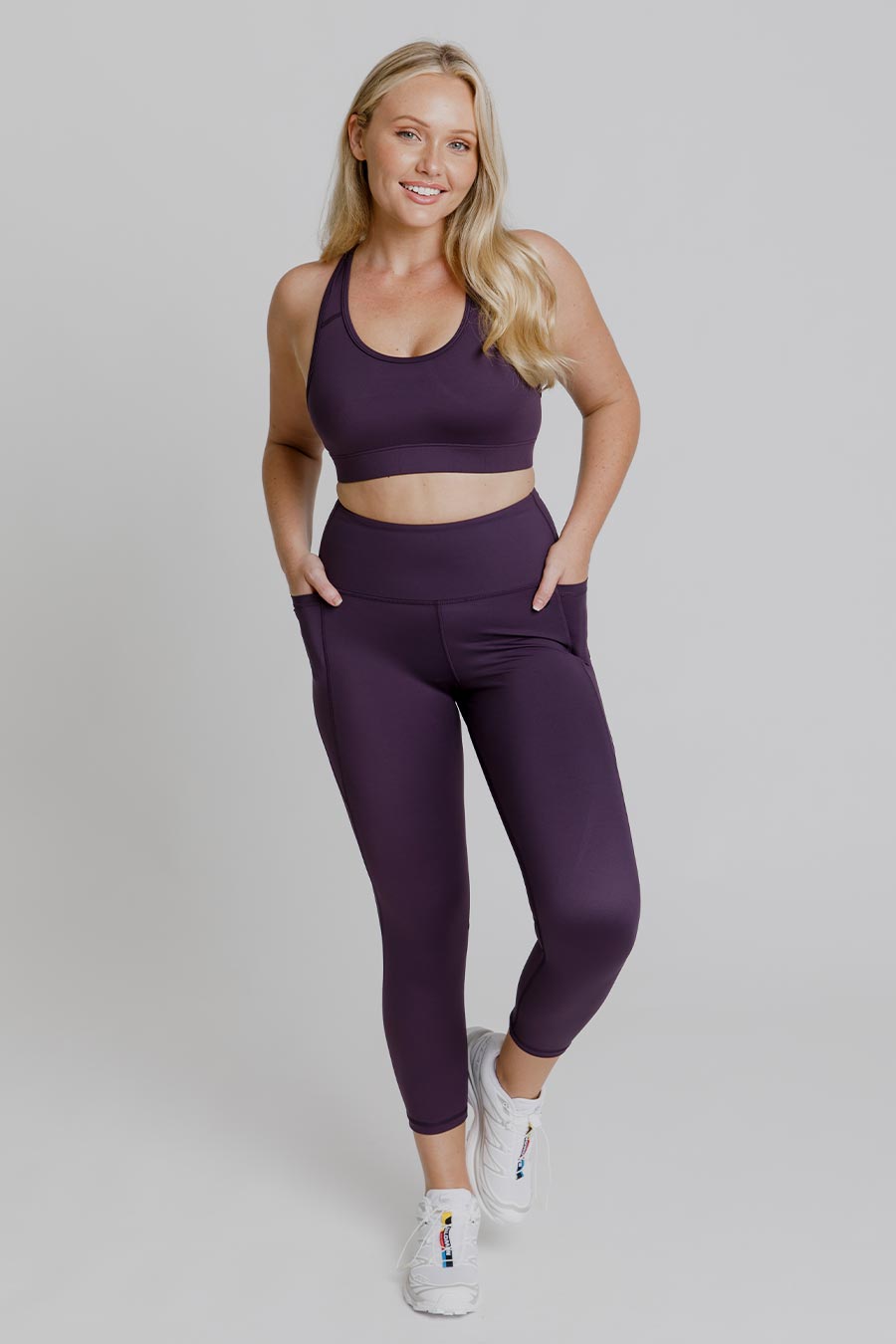 Blackcurrant Training Move Crop Top - High-Performance Workout Shirt for Women | Gym, Yoga & Running