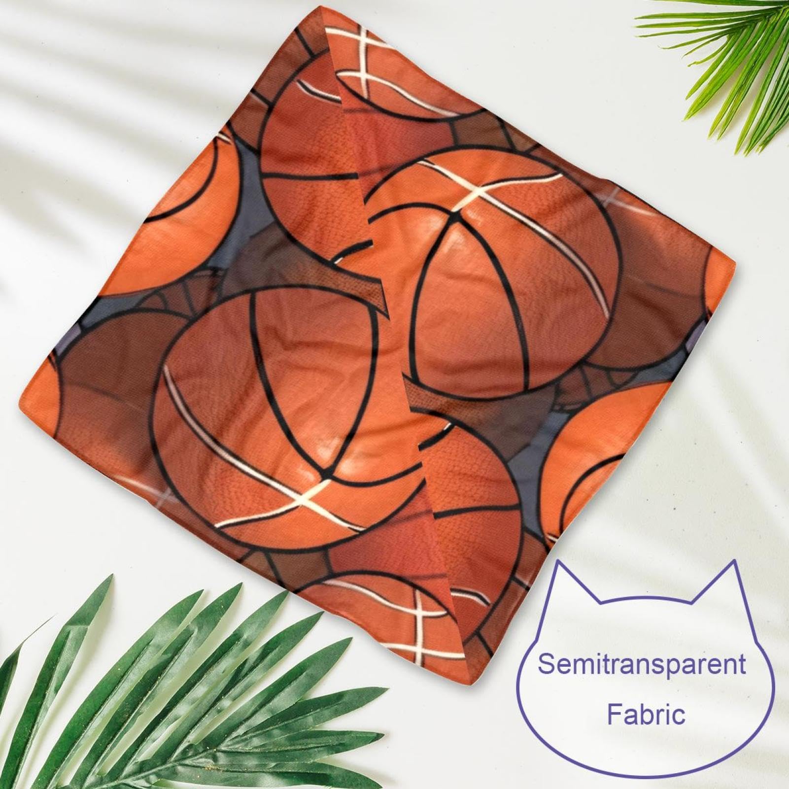 Stylish Dog Bandanas for Pets - 2-Piece Basketball Pattern Pet Bandana & Scarf Set - Perfect for Dog Lovers & Outdoor Adventures