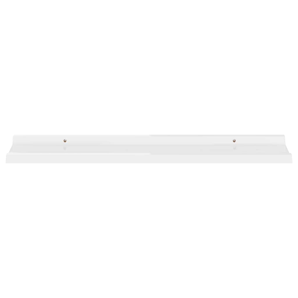 2-Pack High Gloss White Floating Wall Shelves - 31.5