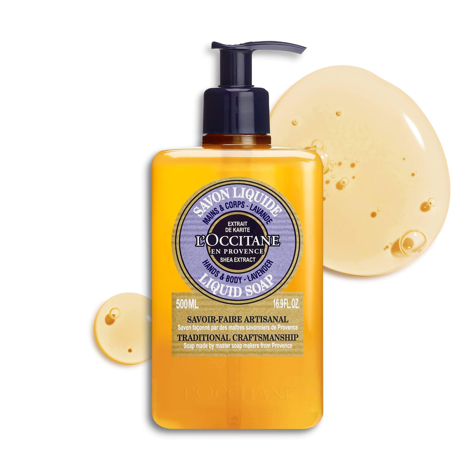 L'OCCITANE Shea Butter & Lavender Scented Liquid Hand and Body Soap - Moisturizing & Relaxing for Daily Bath & Shower Use