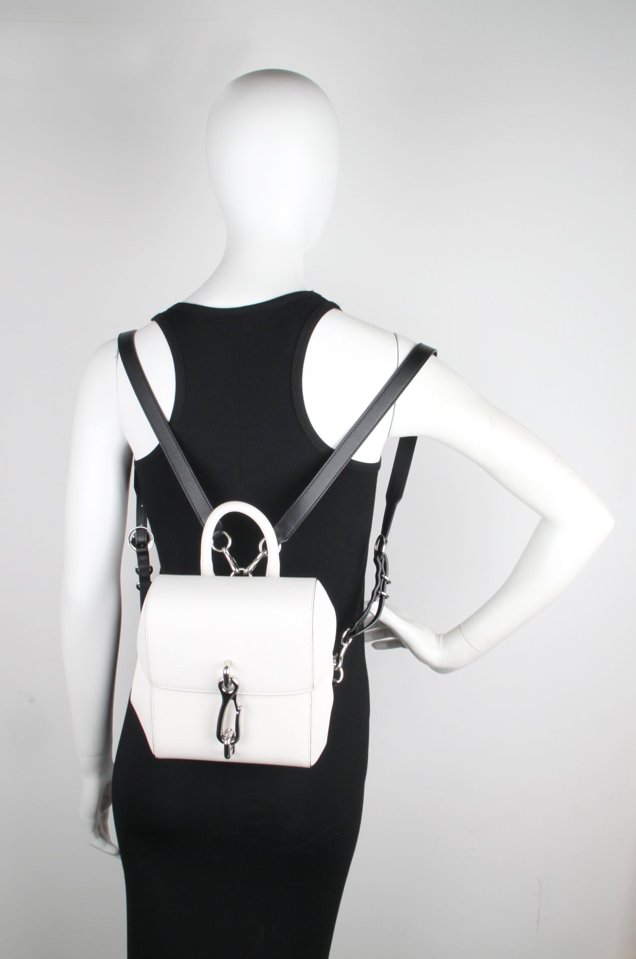 Hook Backpack - Stylish White & Silver Hiking Backpack for Outdoor Adventures, Travel & School | Durable & Water-Resistant Design