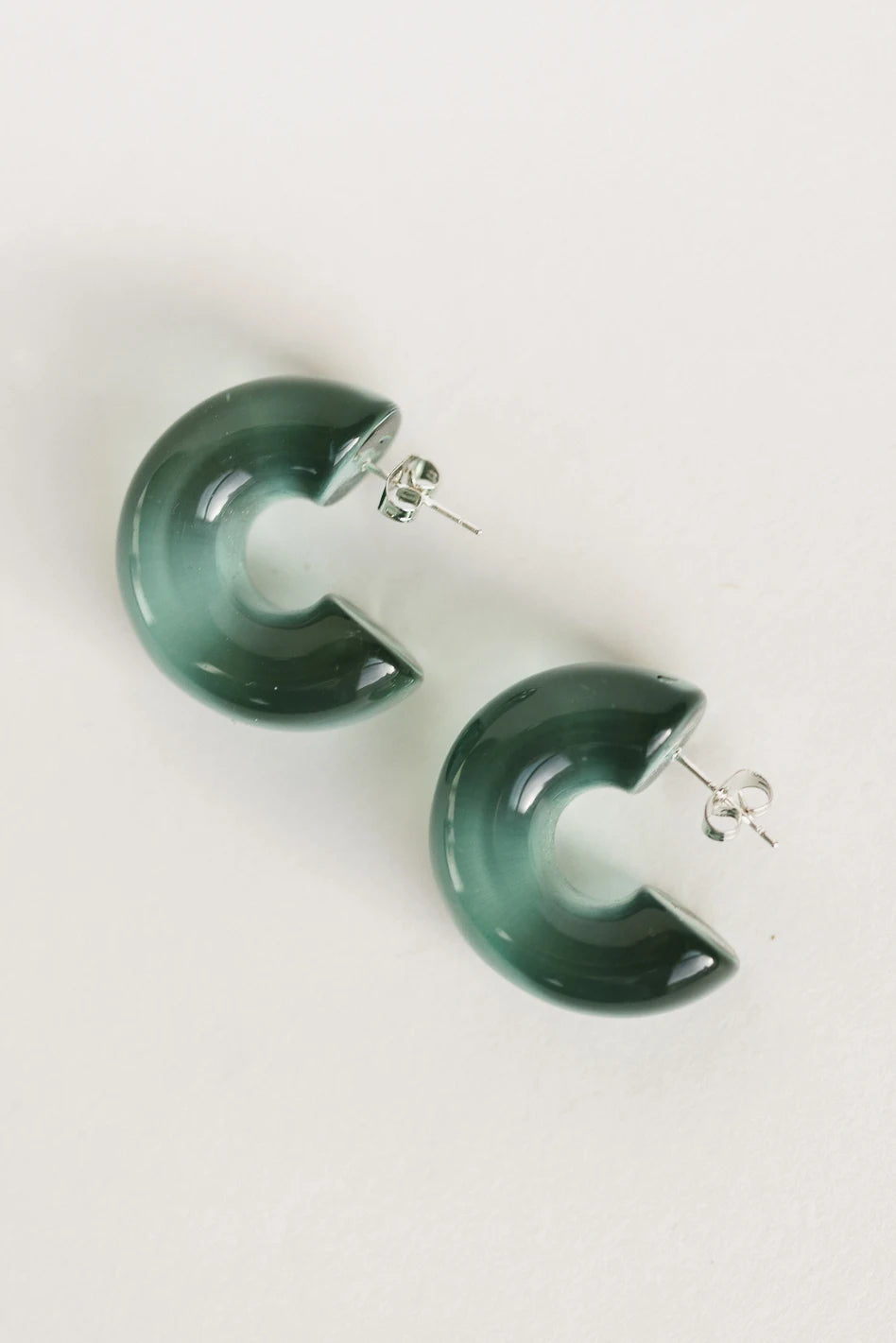 Stylish Teal Niklaus Open Hoop Earrings | Tarnish-Free Hypoallergenic Jewelry | Perfect for Parties, Weddings & Everyday Wear | Final Sale