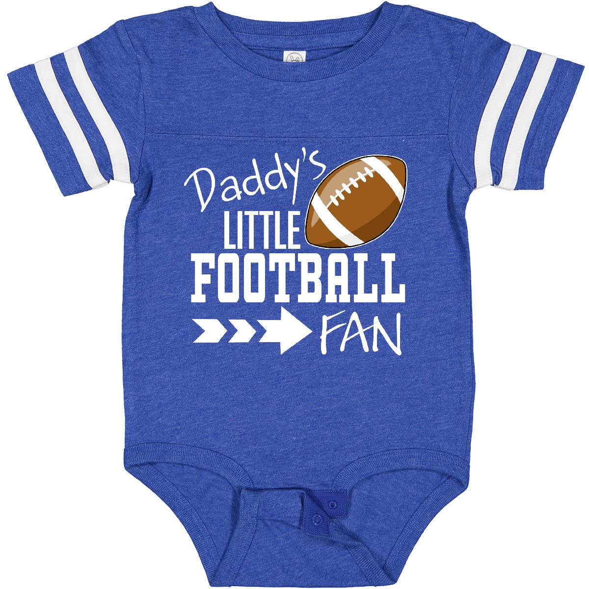Inktastic Daddy's Little Football Fan Baby Bodysuit - Cute Infant Onesie for Game Day & Family Photos | Soft Cotton Baby Outfit for Football Season & Special Occasions