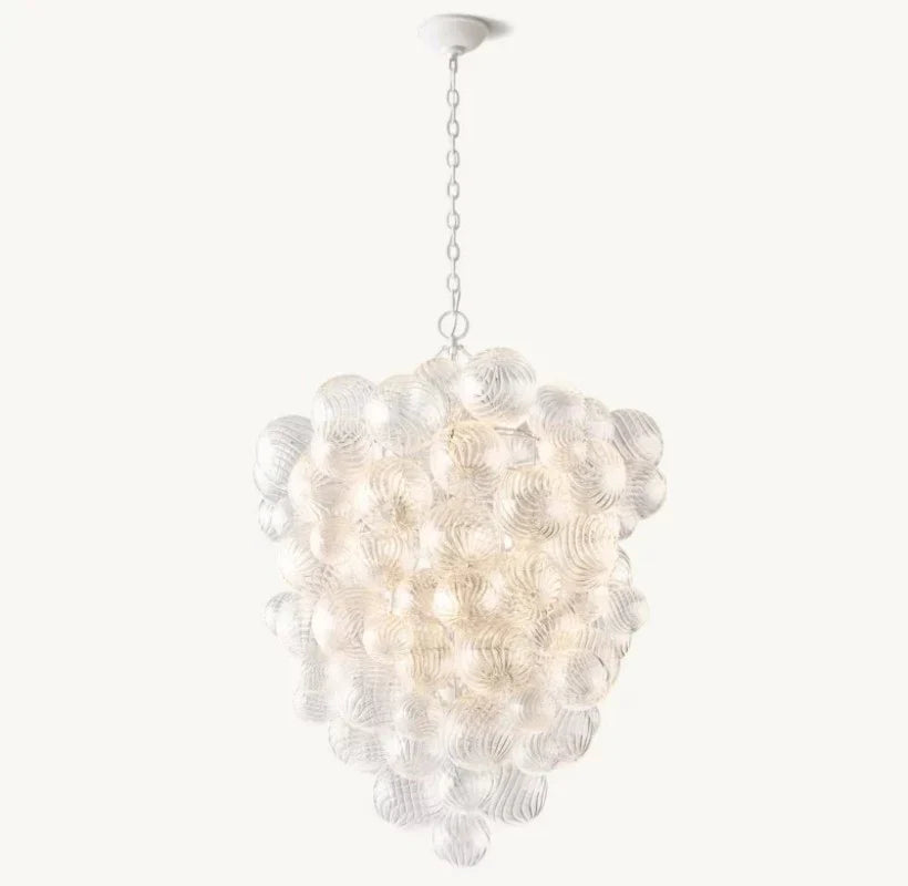Tammy Grape Glass Ball Chandelier - Elegant Crystal Ceiling Light Fixture for Dining Room, Living Room, Bedroom & Entryway Decor